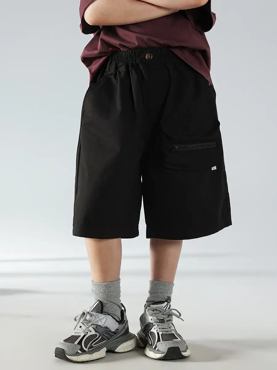 Boys Summer Hooded Vest Shorts Set Maroon White 2025 — feature 15
