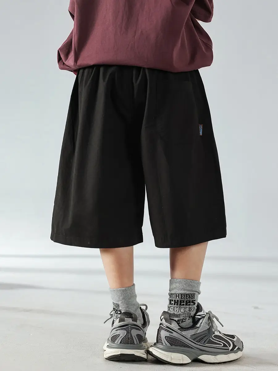 Boys Summer Hooded Vest Shorts Set Maroon White 2025 — feature 16