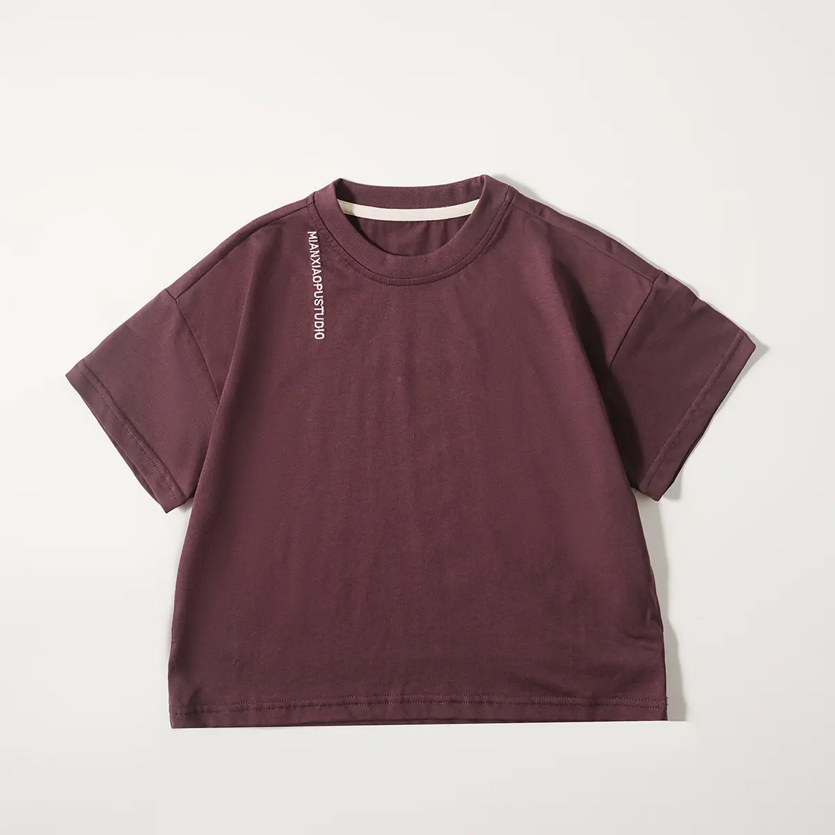 Boys Summer Hooded Vest Shorts Set Maroon White 2025 - Image 2