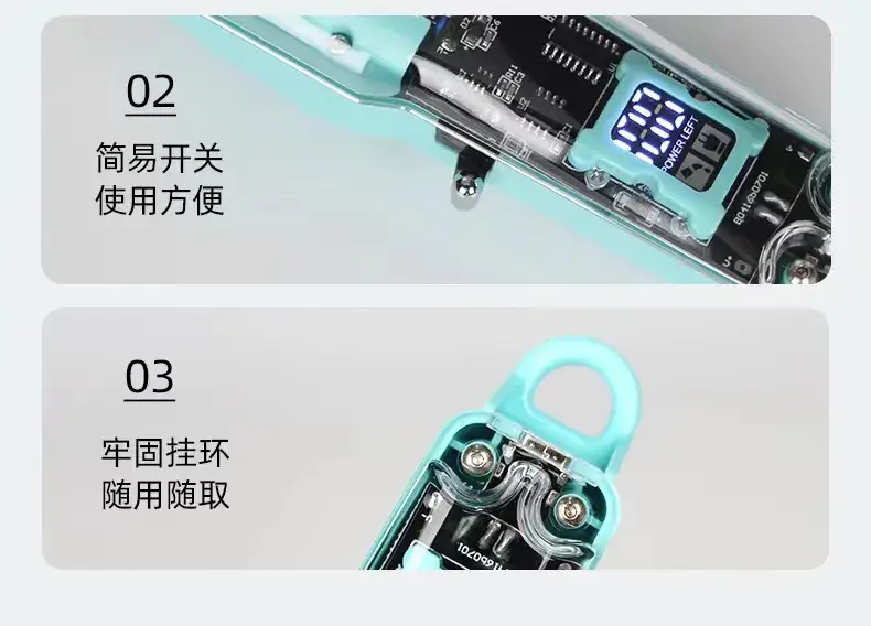 Transparent Cross-Border Hair Clipper Lcd Retro Oil Head Electric Clipper Shaving Hair Clipper Rechargeable — feature 35