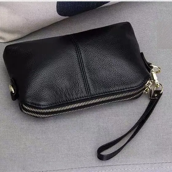 Korean Style Black Leather Clutch Bag 2026 - Image 4