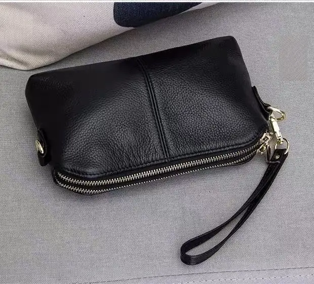 Korean Style Black Leather Clutch Bag 2026 — feature 10