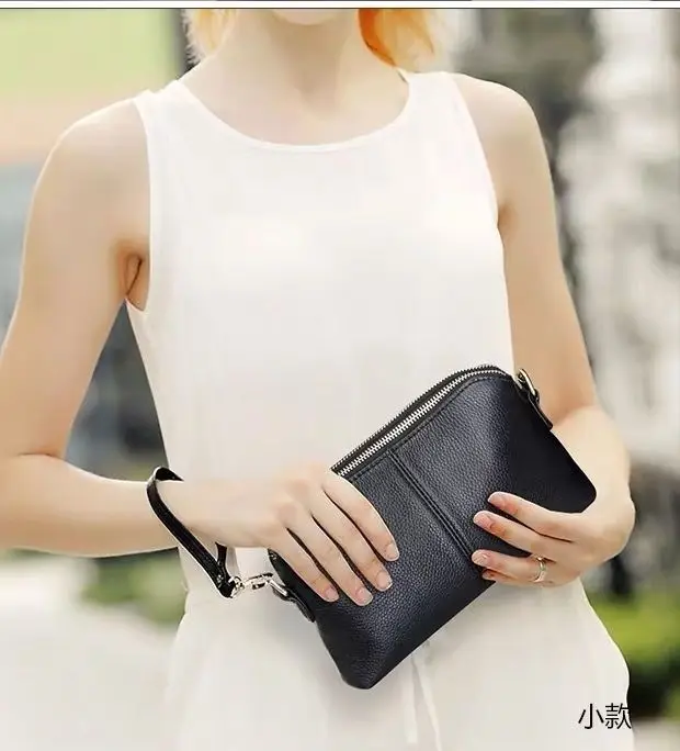 Korean Style Black Leather Clutch Bag 2026 — feature 16