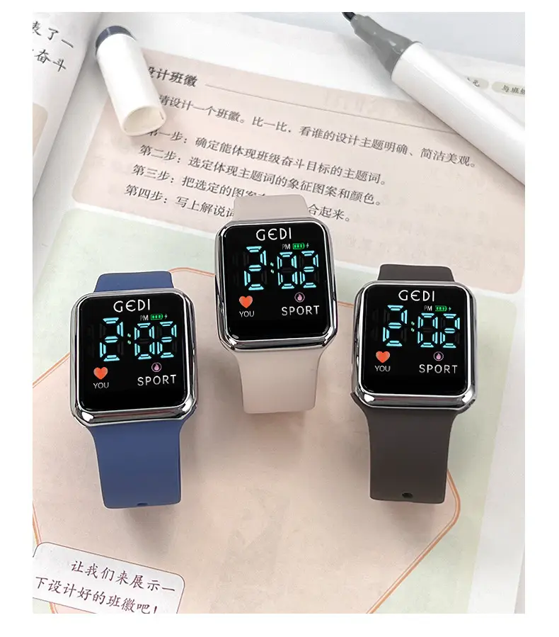 Goldie Digital Sports Watch with Soft Silicone Band — feature 13