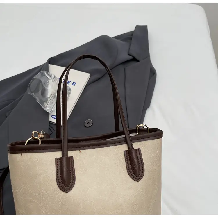 2025 Spring Shoulder Bag Women Large Capacity Beige Black — feature 19