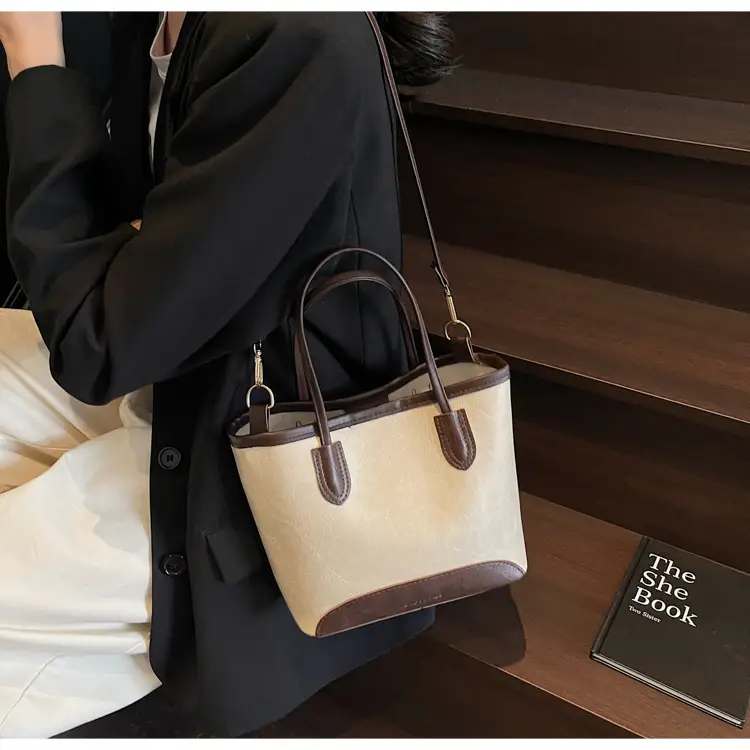 2025 Spring Shoulder Bag Women Large Capacity Beige Black — feature 26