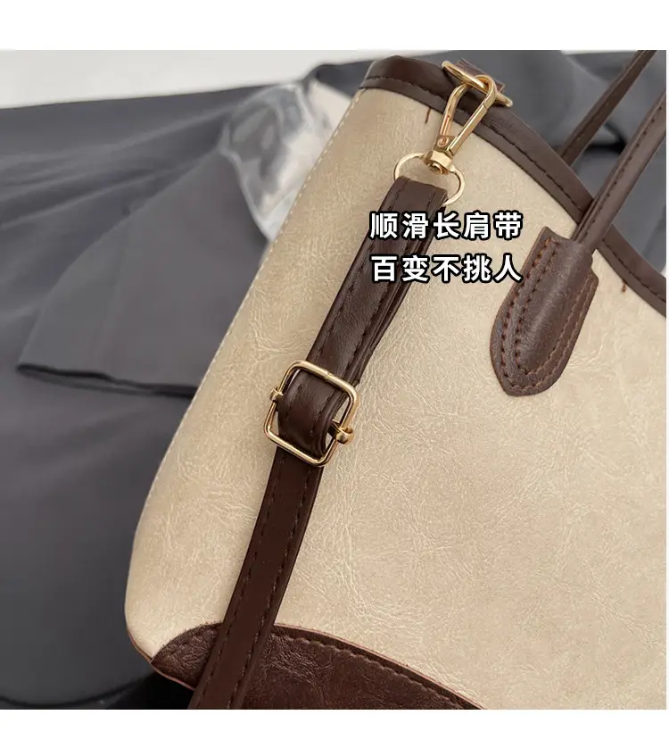 2025 Spring Shoulder Bag Women Large Capacity Beige Black — feature 4