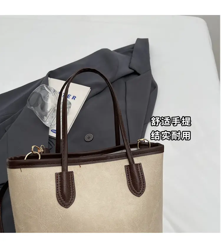 2025 Spring Shoulder Bag Women Large Capacity Beige Black — feature 6
