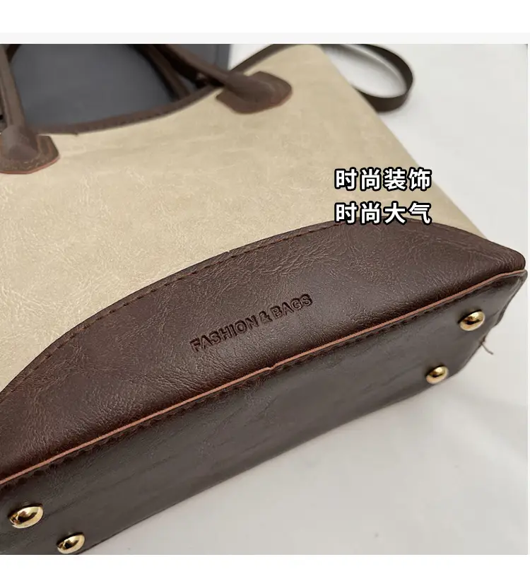 2025 Spring Shoulder Bag Women Large Capacity Beige Black — feature 7