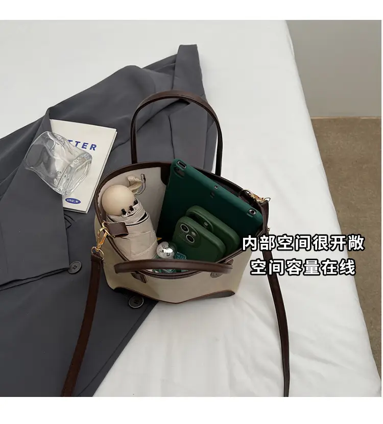 2025 Spring Shoulder Bag Women Large Capacity Beige Black — feature 8