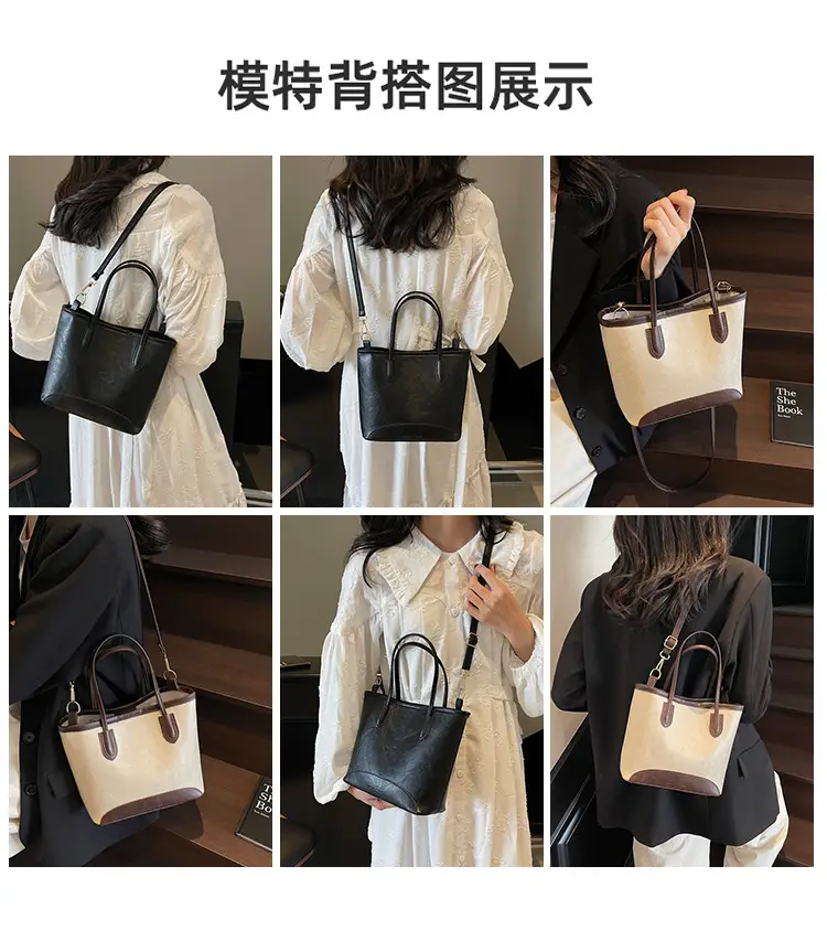 2025 Spring Shoulder Bag Women Large Capacity Beige Black — feature 9