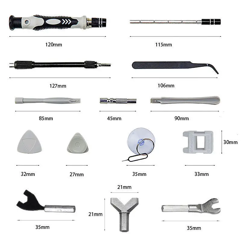 135-Tool Set Magnetic Screwdriver Kit for Watches Glasses — feature 9