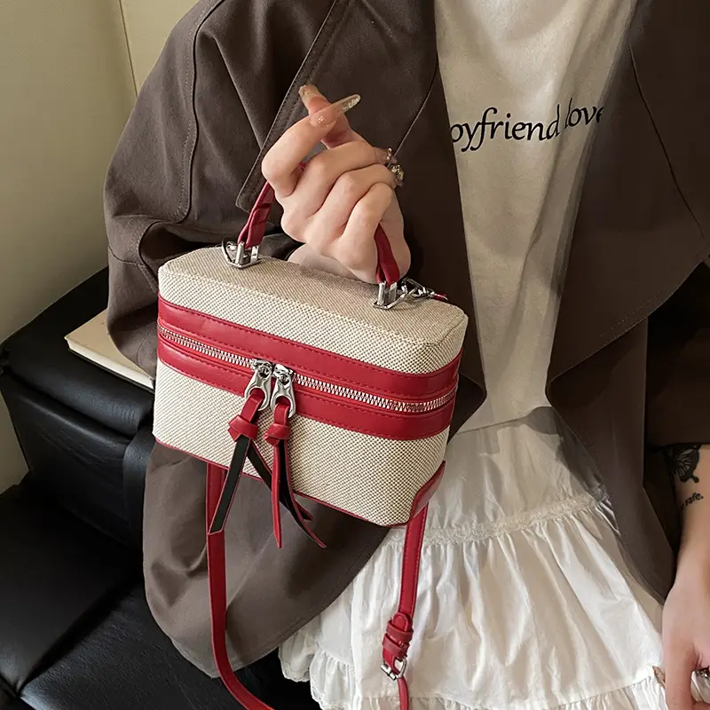 New Contrast Stitching 2025 Western Style Large Capacity Box Bag - Image 12