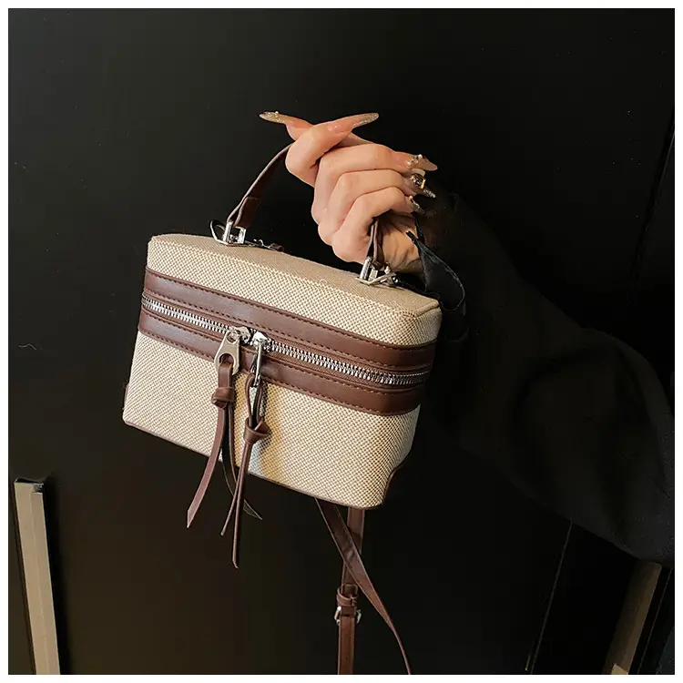 New Contrast Stitching 2025 Western Style Large Capacity Box Bag — feature 11