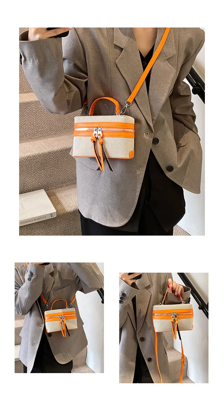 New Contrast Stitching 2025 Western Style Large Capacity Box Bag — feature 33