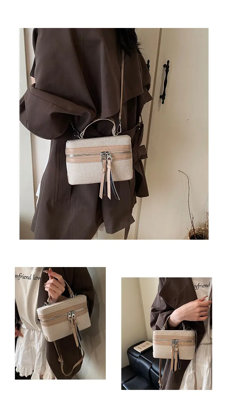 New Contrast Stitching 2025 Western Style Large Capacity Box Bag — feature 40