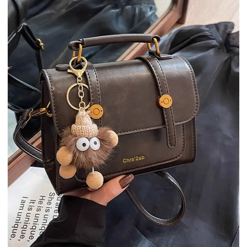 Women's Retro Brown Shoulder Bag 2024 Winter - Image 7