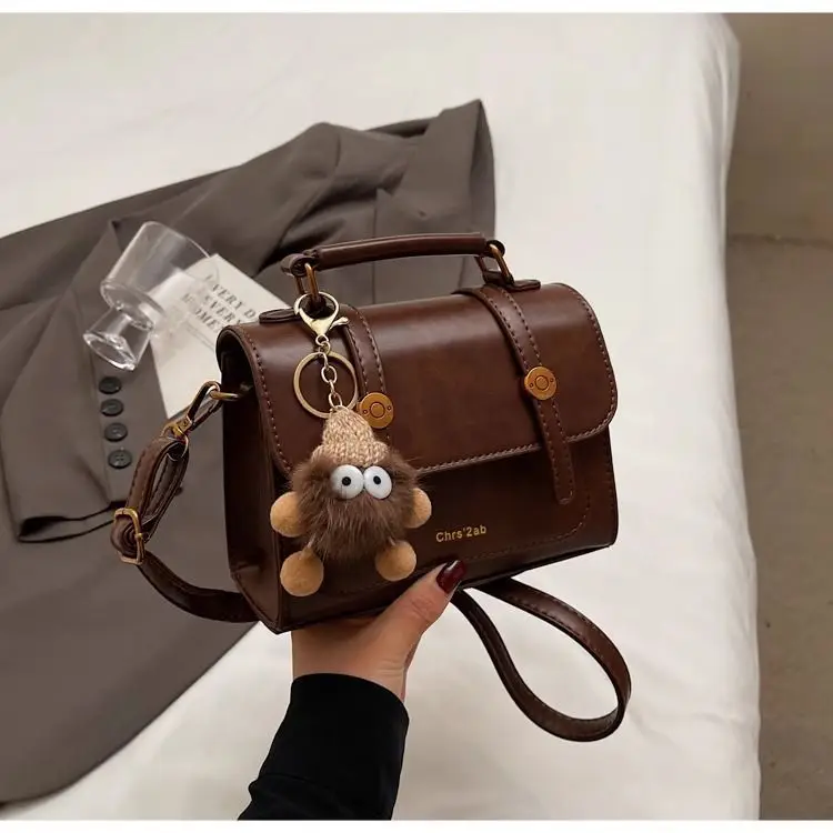 Women's Retro Brown Shoulder Bag 2024 Winter — feature 20