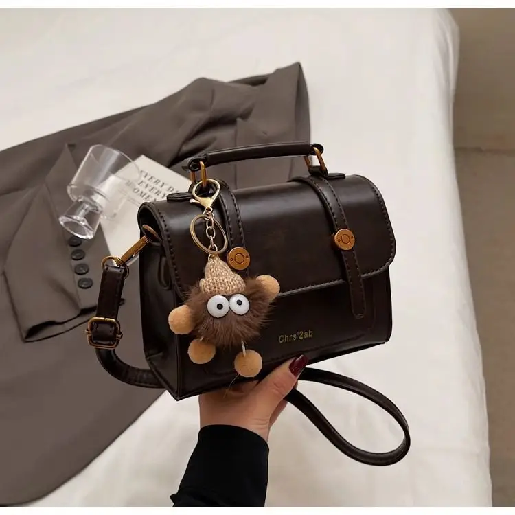 Women's Retro Brown Shoulder Bag 2024 Winter — feature 22