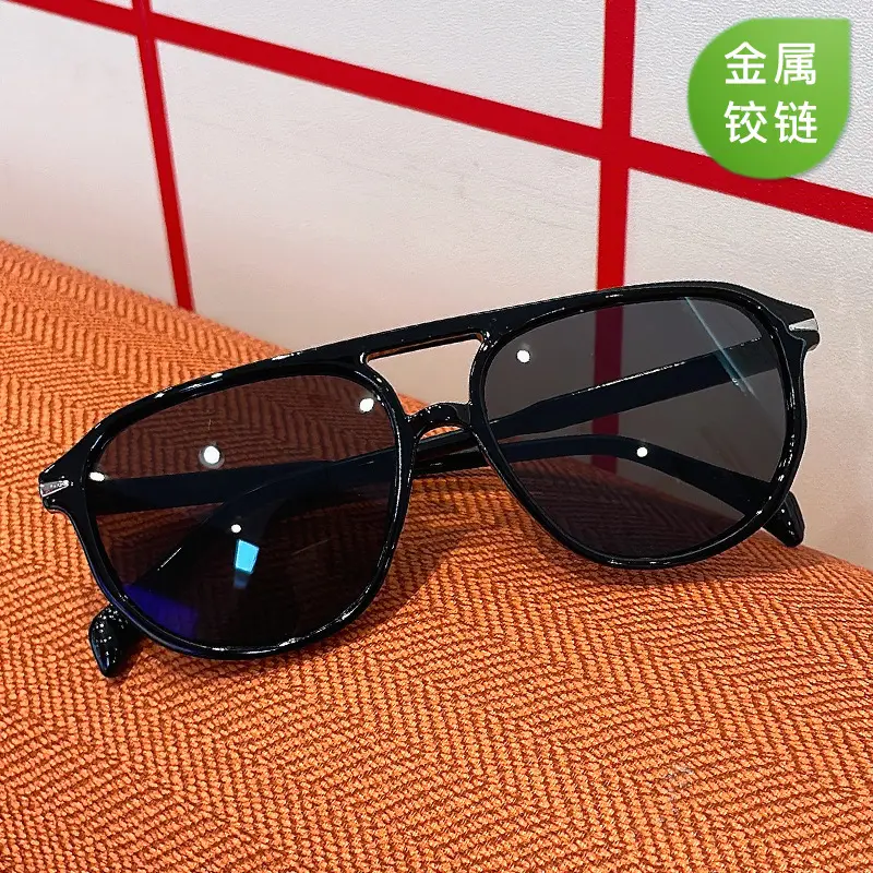 Retro Aviator Sunglasses Blue Tinted European American Fashion