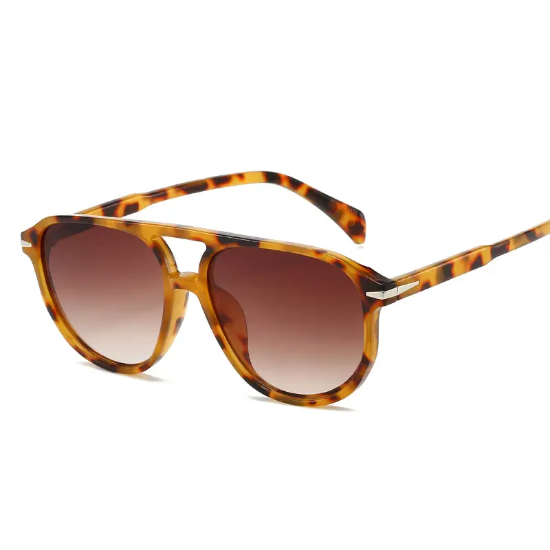 Retro Aviator Sunglasses Blue Tinted European American Fashion