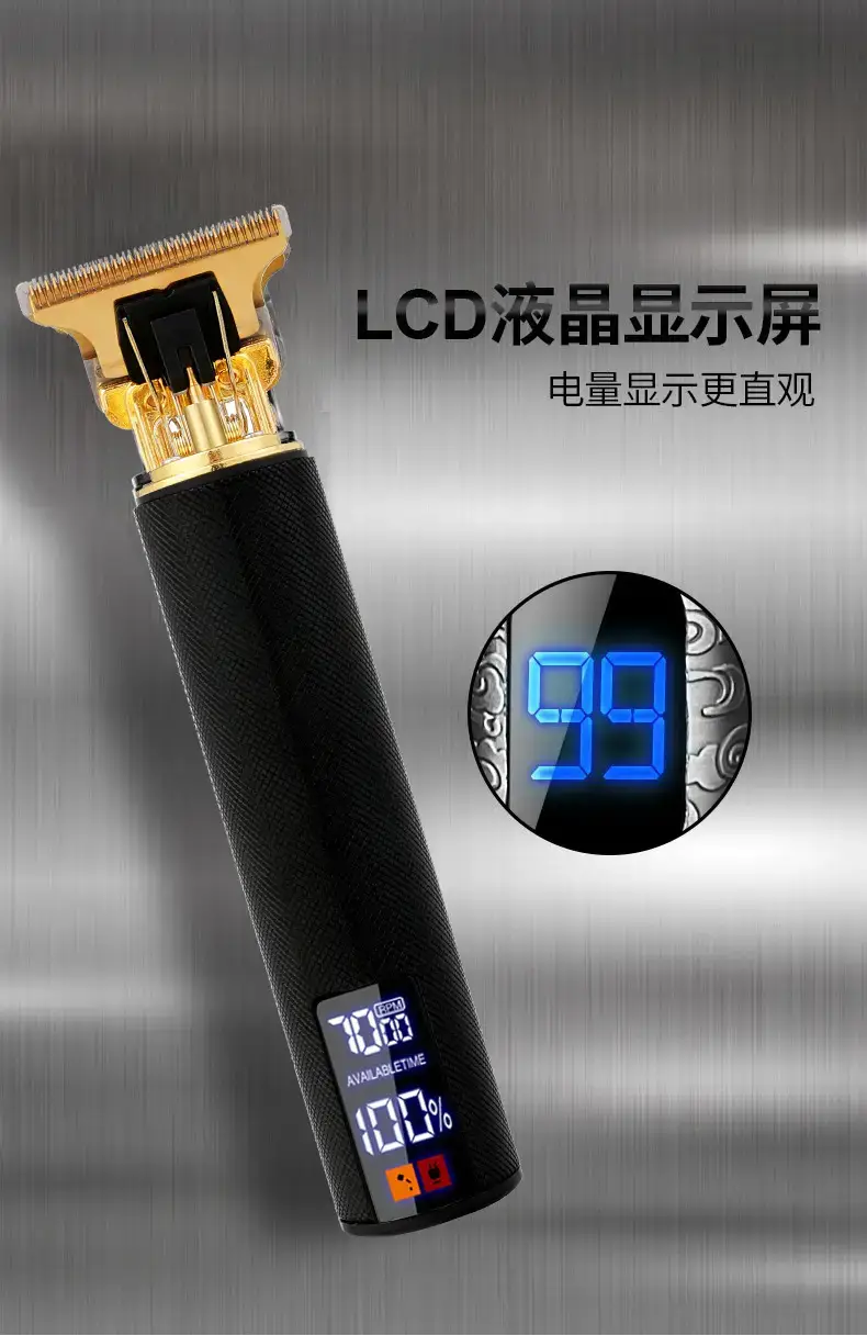 Digital Display Electric Hair Clipper with 6 Attachments — feature 4