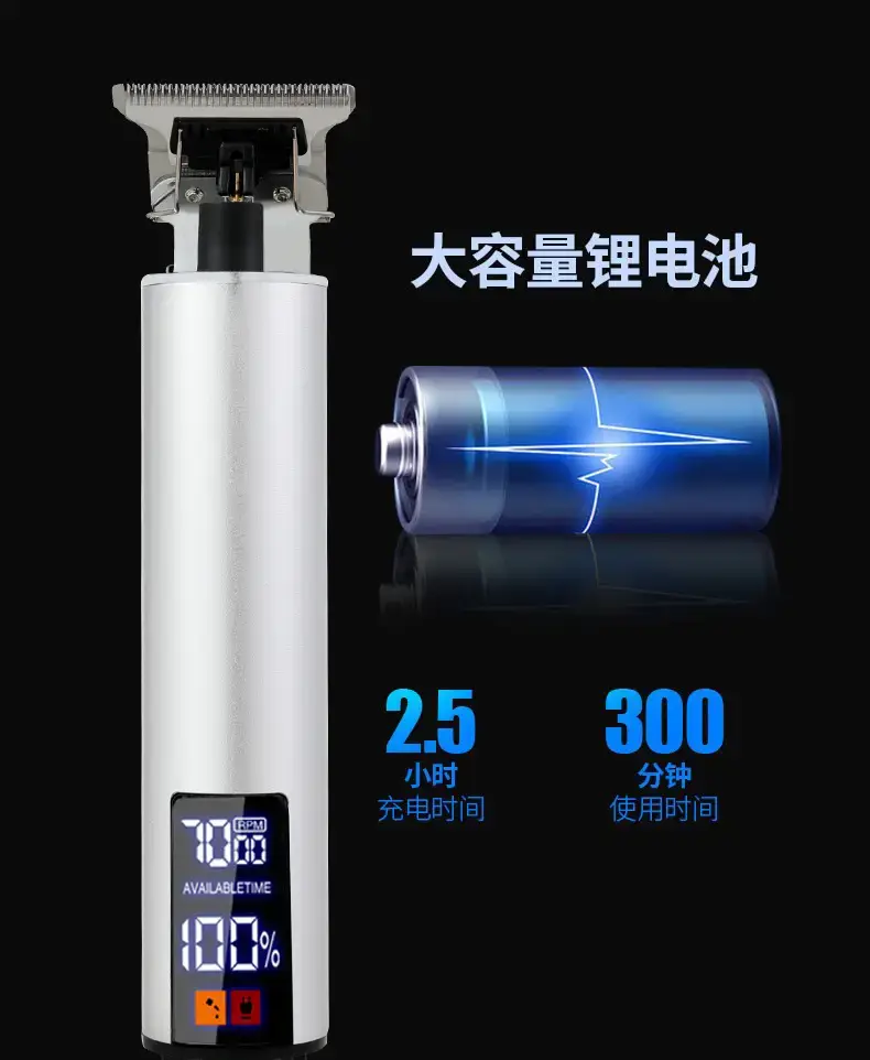 Digital Display Electric Hair Clipper with 6 Attachments — feature 7