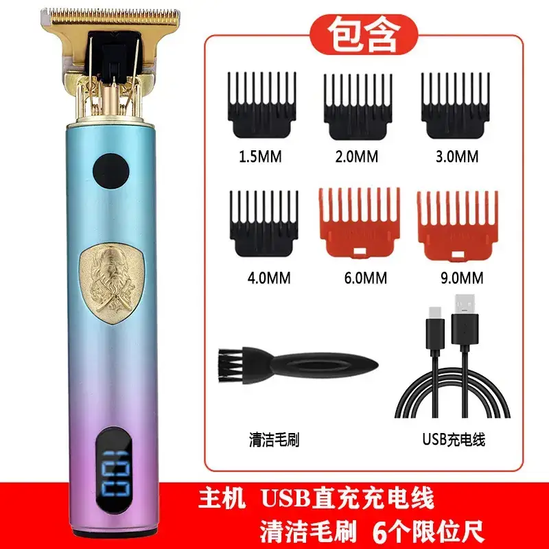 Digital Display Electric Hair Clipper with 6 Attachments - Image 16