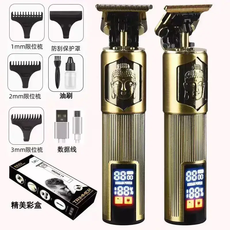 Digital Display Electric Hair Clipper with 6 Attachments - Image 22