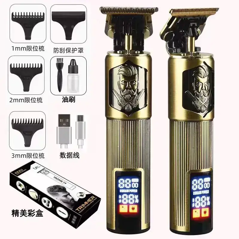 Digital Display Electric Hair Clipper with 6 Attachments - Image 23