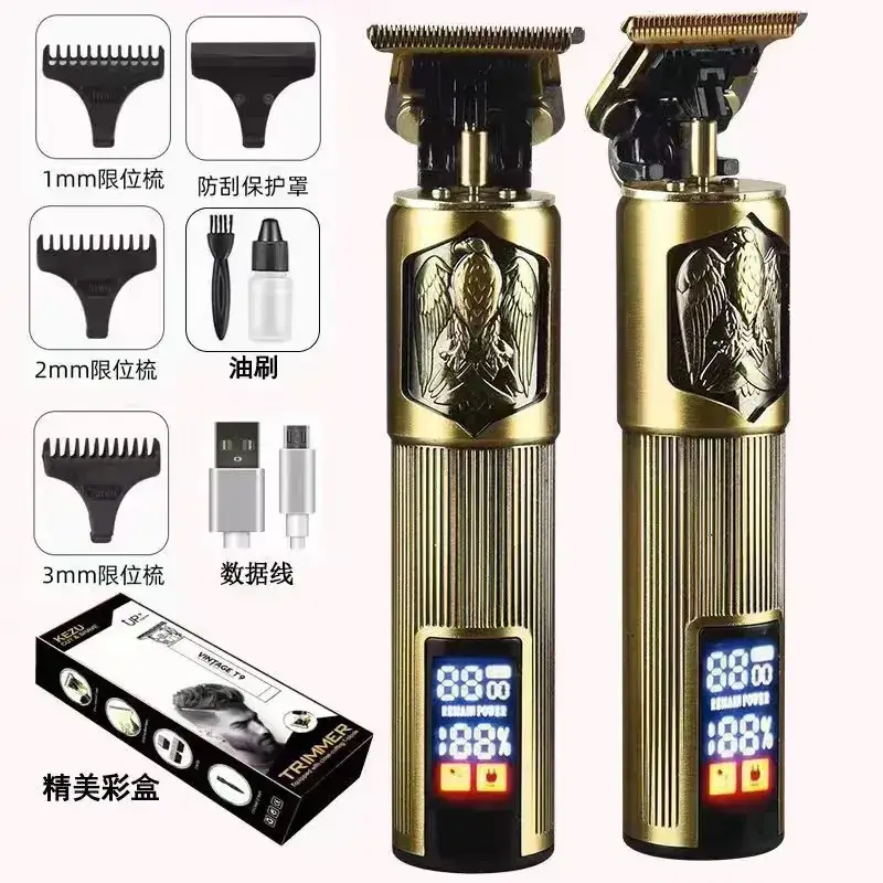 Digital Display Electric Hair Clipper with 6 Attachments - Image 24