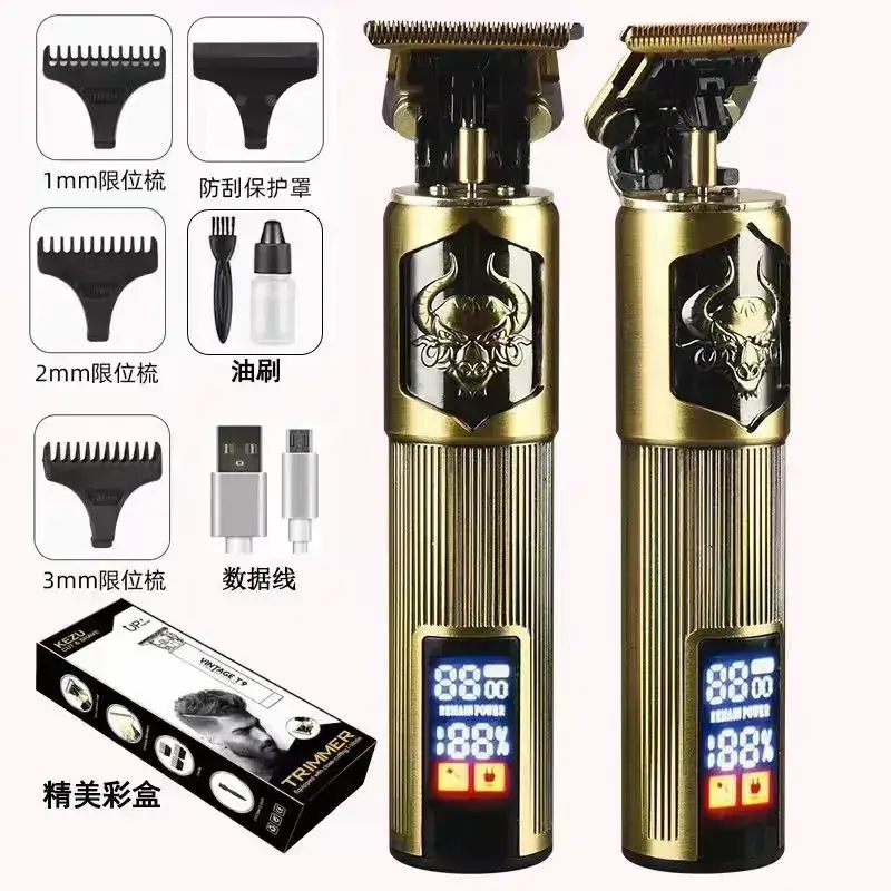 Digital Display Electric Hair Clipper with 6 Attachments - Image 25