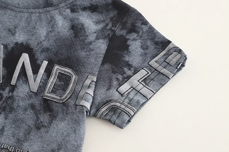 Boys 2Pc Bubble Letter T-Shirt Suit Summer 1-5Y — feature 7