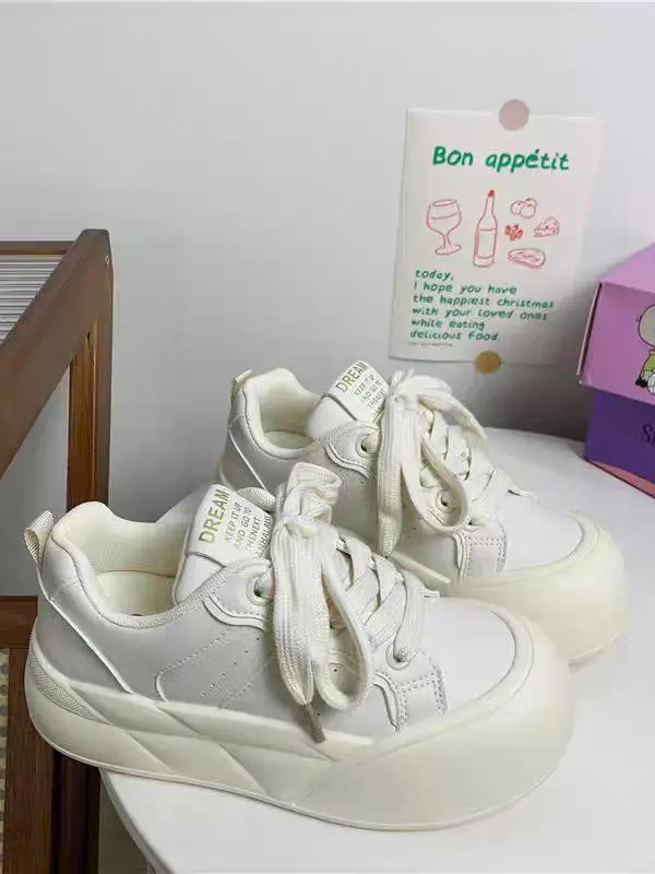 Women's Milk White Thick Skate Shoes 2025 — feature 1