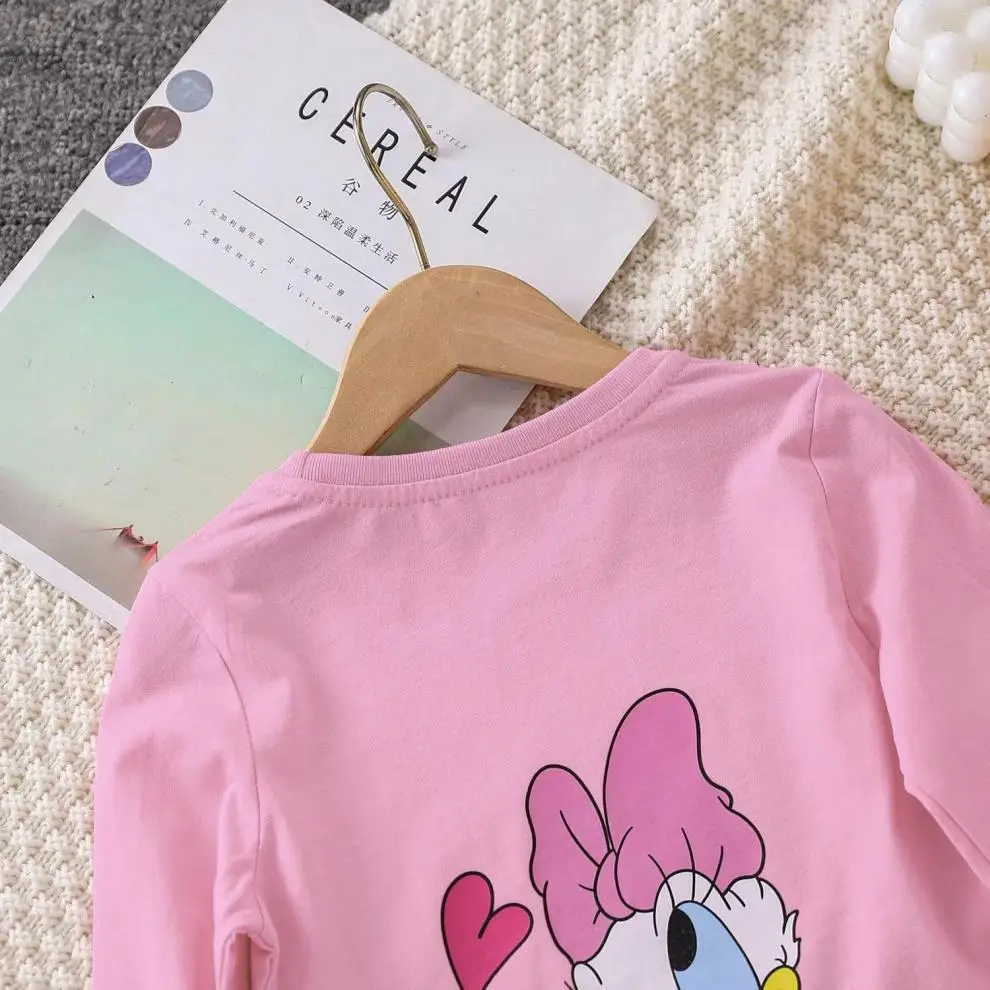 Girls Cotton Cartoon T-Shirt White Long Sleeve 2025 — feature 6