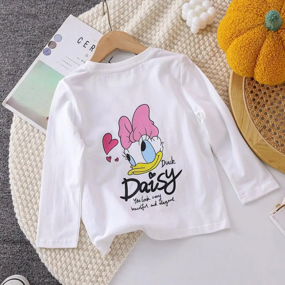 Girls Cotton Cartoon T-Shirt White Long Sleeve 2025 — feature 8