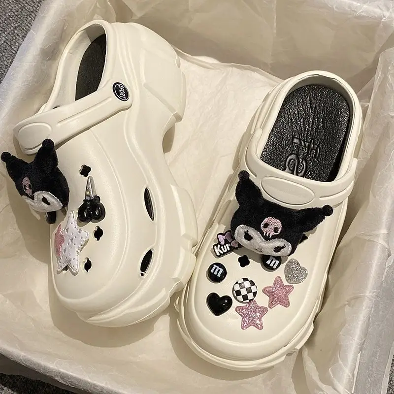 Sweet Cool Style Cave Shoes Women's Summer Outfit Casual Fashion Cartoon Kulomi Thick Bottom Non-Slip Toe Sandals for Women - Image 4