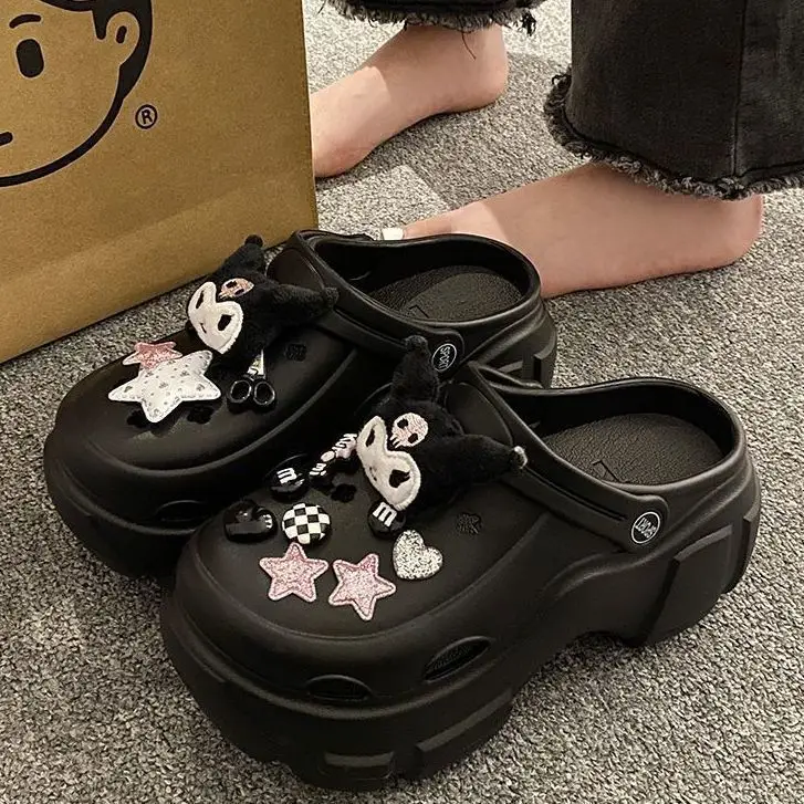 Sweet Cool Style Cave Shoes Women's Summer Outfit Casual Fashion Cartoon Kulomi Thick Bottom Non-Slip Toe Sandals for Women - Image 5