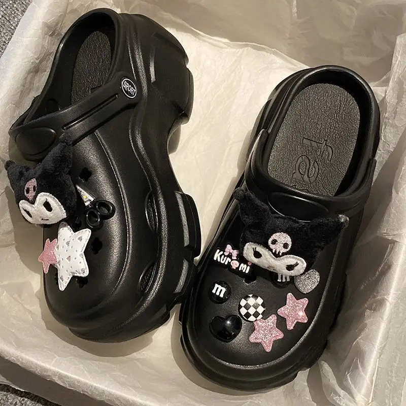 Sweet Cool Style Cave Shoes Women's Summer Outfit Casual Fashion Cartoon Kulomi Thick Bottom Non-Slip Toe Sandals for Women - Image 6