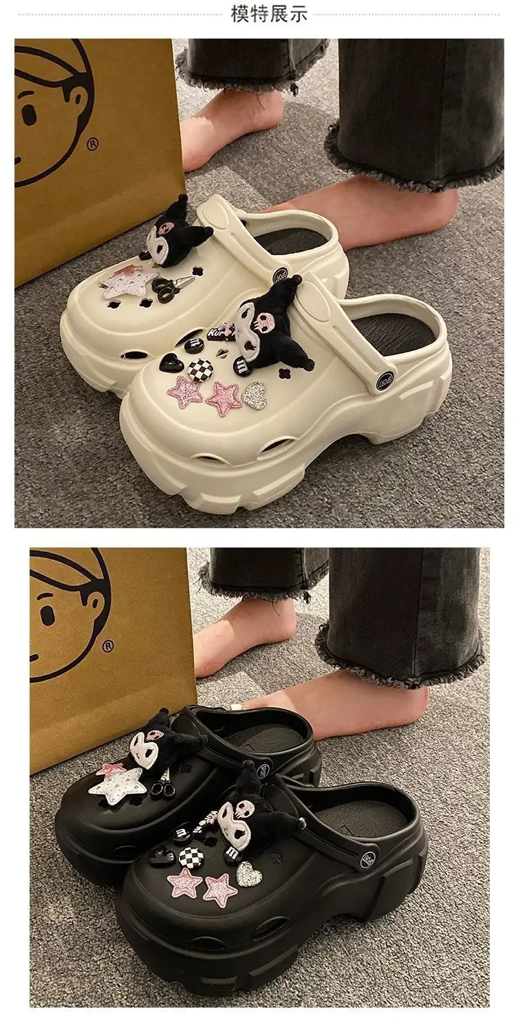 Sweet Cool Style Cave Shoes Women's Summer Outfit Casual Fashion Cartoon Kulomi Thick Bottom Non-Slip Toe Sandals for Women — feature 14