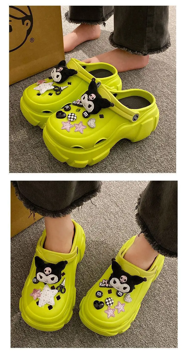 Sweet Cool Style Cave Shoes Women's Summer Outfit Casual Fashion Cartoon Kulomi Thick Bottom Non-Slip Toe Sandals for Women — feature 15