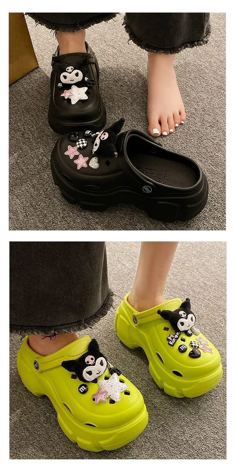 Sweet Cool Style Cave Shoes Women's Summer Outfit Casual Fashion Cartoon Kulomi Thick Bottom Non-Slip Toe Sandals for Women — feature 18