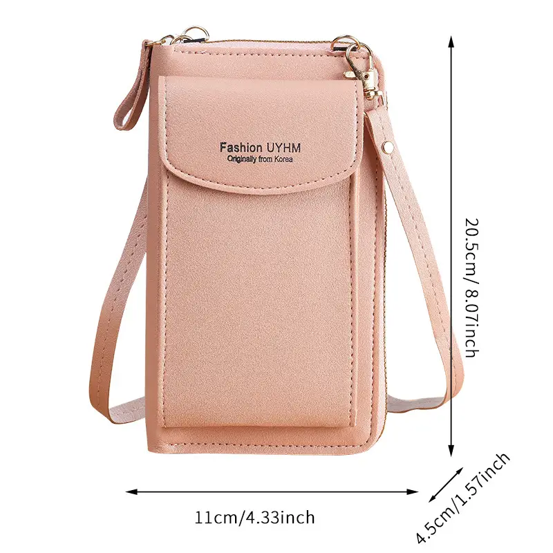 Women's Mini Satchel Phone Bag Grey Korean Style - Image 11