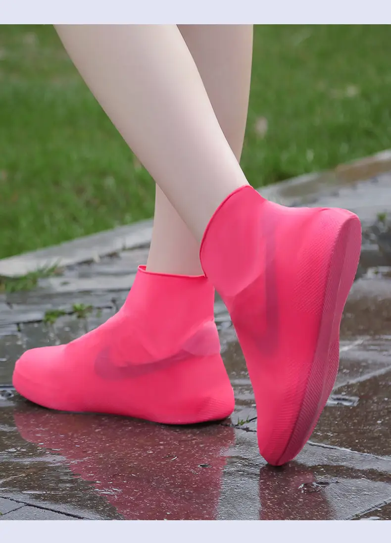 Latex Shoe Covers, Thickened Silicone Shoe Covers, Rainproof Shoe Covers, Special Waterproof Wear-Resistant Outdoor Non-Slip Shoe Covers and Foot Covers — feature 10