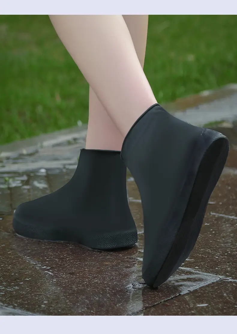 Latex Shoe Covers, Thickened Silicone Shoe Covers, Rainproof Shoe Covers, Special Waterproof Wear-Resistant Outdoor Non-Slip Shoe Covers and Foot Covers — feature 11