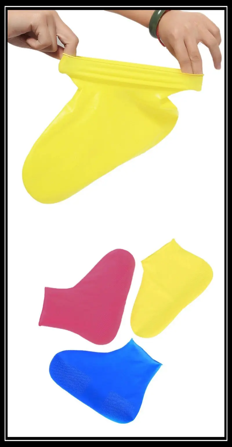 Latex Shoe Covers, Thickened Silicone Shoe Covers, Rainproof Shoe Covers, Special Waterproof Wear-Resistant Outdoor Non-Slip Shoe Covers and Foot Covers — feature 3