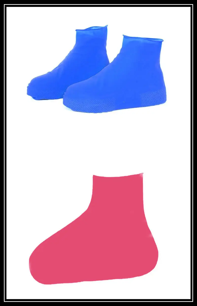 Latex Shoe Covers, Thickened Silicone Shoe Covers, Rainproof Shoe Covers, Special Waterproof Wear-Resistant Outdoor Non-Slip Shoe Covers and Foot Covers — feature 4