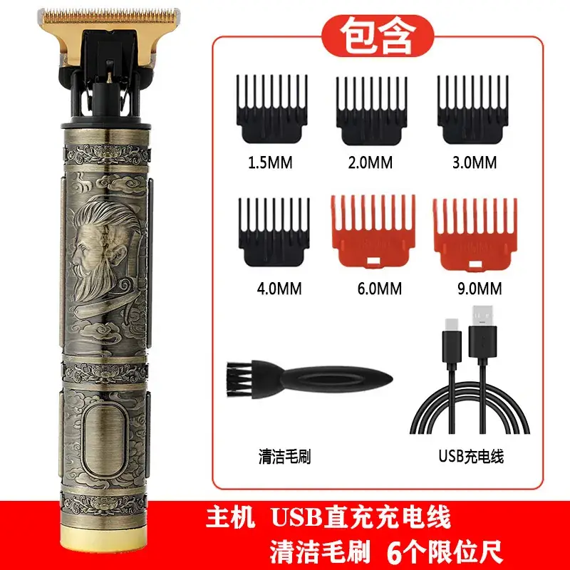 Rechargeable Electric Hair Clipper with 6 Blades & Silent Operation — feature 30