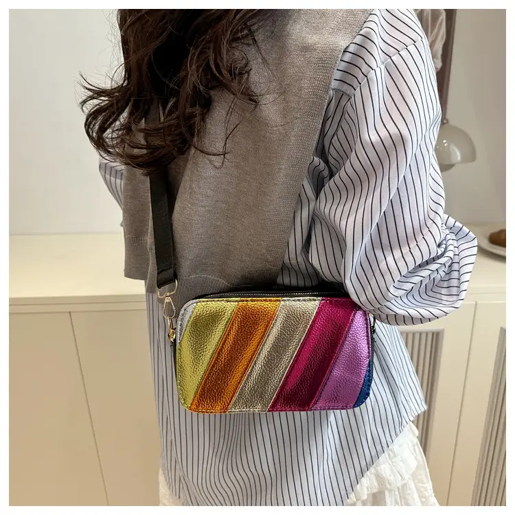 Rainbow Color Matching Crossbody Bag for Women 2025 — feature 10