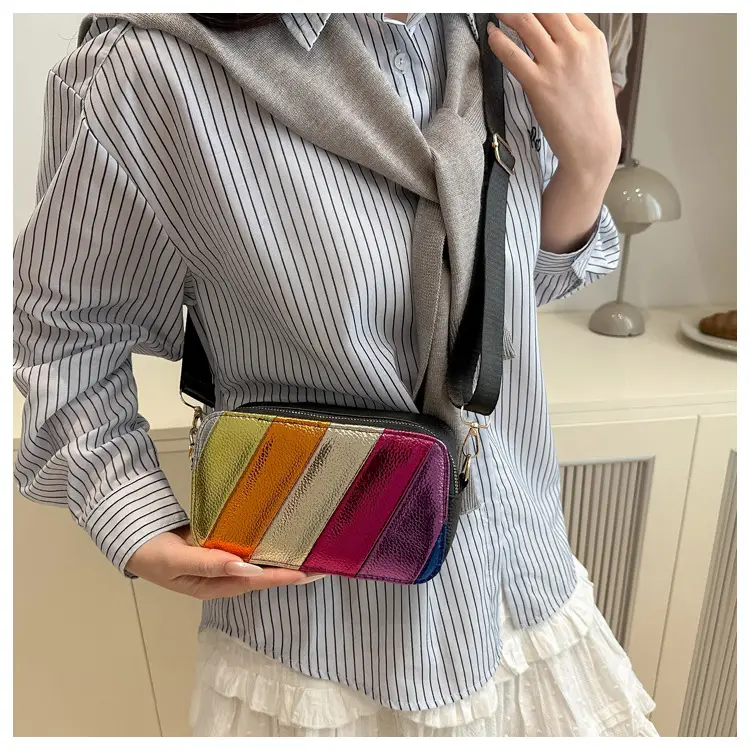 Rainbow Color Matching Crossbody Bag for Women 2025 — feature 11
